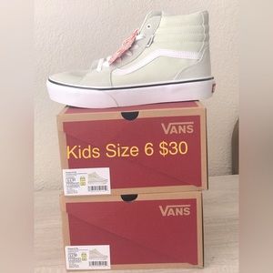 New Kids Light Green High Top Platform Vans